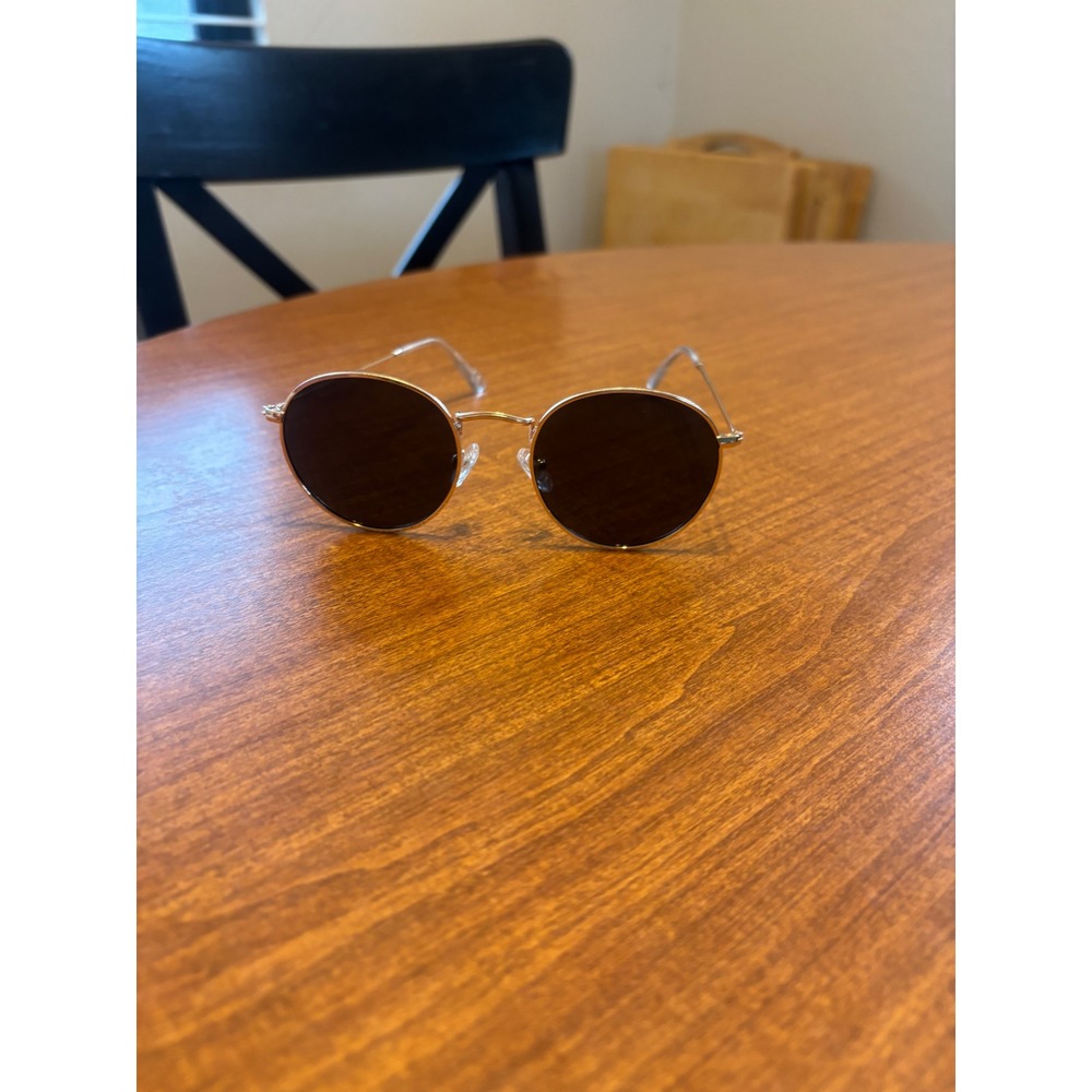 SOJOS Round Sunglasses Gold Frame Dark Lenses UV400 CE SJ1014